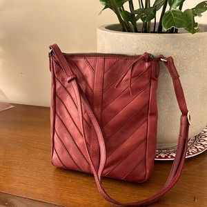 Margot burgundy leather purse